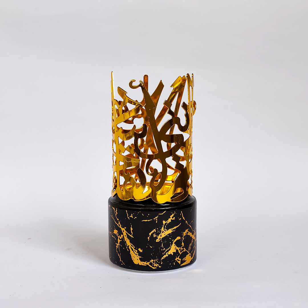 Ceramic Metal Prayer Design Charcoal Incense Burner