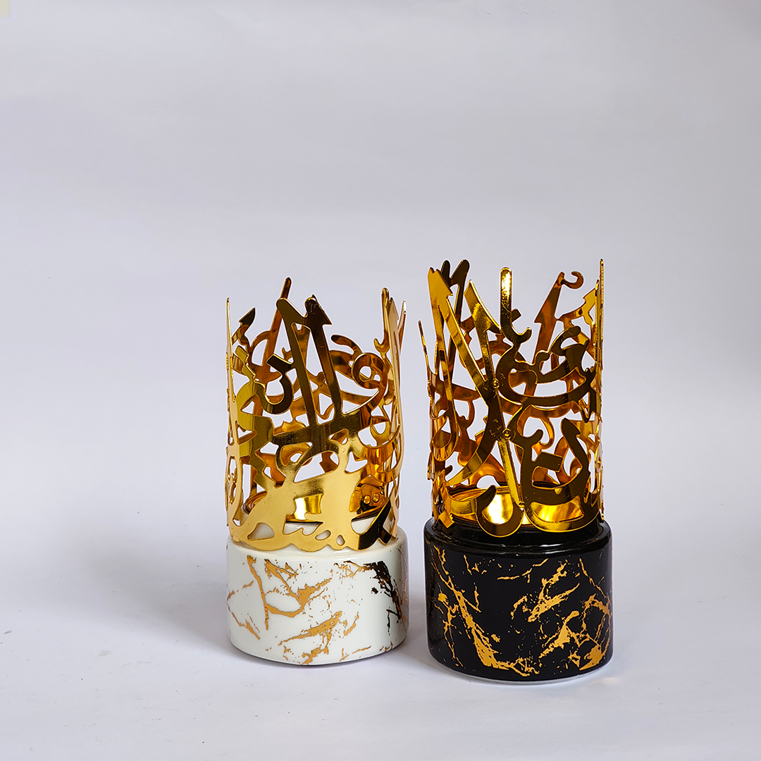 Ceramic Metal Prayer Design Charcoal Incense Burner