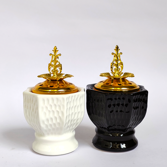 Ceramic Metal Self Design Charcoal Incense Burner