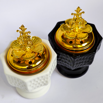 Ceramic Metal Self Design Charcoal Incense Burner