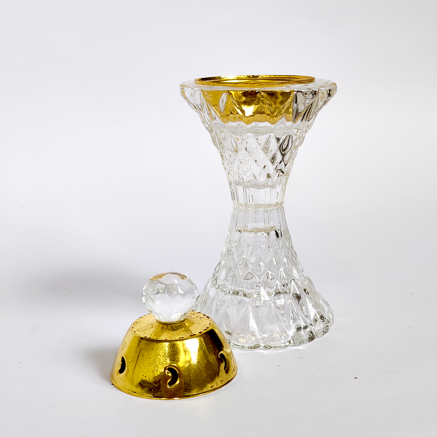 Crystal Metal Crystal Top Charcoal Incense Burner