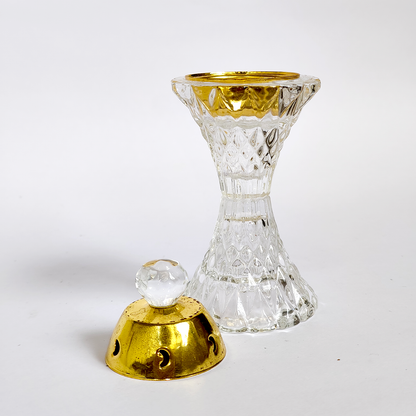 Crystal Metal Crystal Top Charcoal Incense Burner